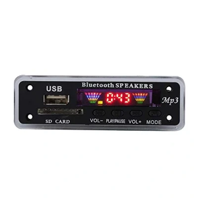 Abbildung von Bluetooth Decoder Board Modul, SDM01BT + U DX Wireless 4 Farben Spektrum Audiomodul, MP3 / WMA/WAV/FLAC/APE Format, Unterstützung USB/SD Karte/Bluetooth/FM(Schwarz)
