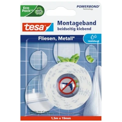 Abbildung von tesa Montageband 1,5 m x 19 mm, weiß