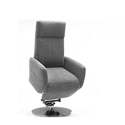 Abbildung von Cavadore TV Sessel Cobra mit 2 E Motoren und Aufstehhilfe / Elektrisch verstellbarer Fernsehsessel Fernbedienung Relaxfunktion, Liegefunktion bis 130 kg M: 71 x 110 82 Hellgrau