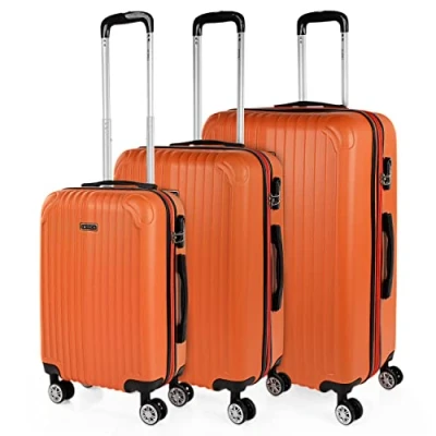 Abbildung von ITACA Gepäck Sets, Reisekoffer, Reisekoffer Set, Kofferset, Hartschalenkoffer, Trolley Luggage Große Auswahl an Koffer &amp; Trolleys für Jede Reise! T71500, Mandarine