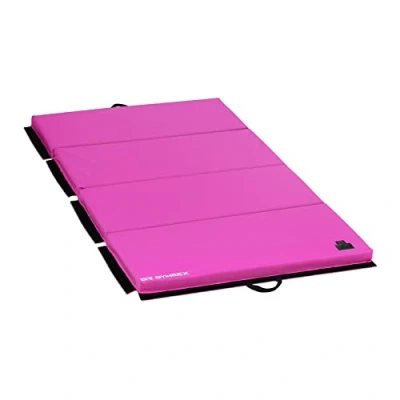 Abbildung von Gymrex Weichbodenmatte 200 x 100 5 cm Turnmatte Fitnessmatte faltbar pink 170kg Gymnastik