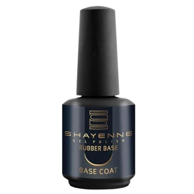 Abbildung von SHAYENNE Rubber Base Coat 15 ml Unterlack UV LED Nagellack Gummy Polish Gel Clear Soak Off Nagel Lack Gellack Nagelgel Nägel Maniküre Nageldesign Nail Art