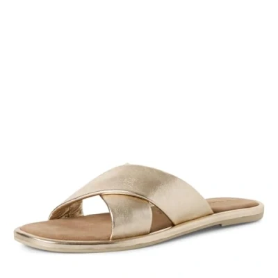 Abbildung von Tamaris Pantolette flach, Damen, Größe: 36, Gold Schuhe