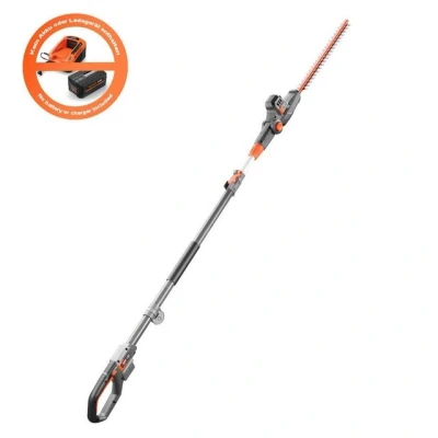 Abbildung von FUXTEC Akku Hochheckenschere 20V FX E1HH20 Elektro Teleskop Heckenschere zum Schneiden von Hecken und Sträuchern