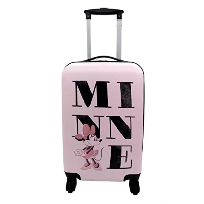Abbildung von Disney Mickey Mouse Koffer Trolley im Vintage Look, Rosa