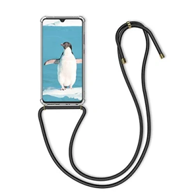 Abbildung von kwmobile Necklace Case kompatibel mit Huawei Mate 20 Hülle Silikon Cover Handykette Band Handyhülle Transparent