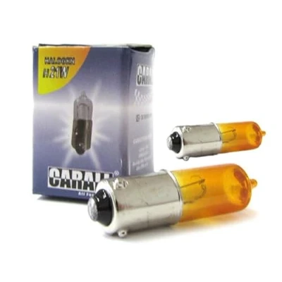 Abbildung von CARALL 2 Stück Halogenlampen 12V für Autos (H21 BAY9s H21W 21W Orange)