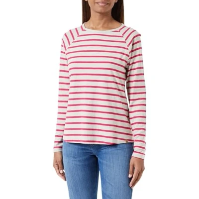 Abbildung von camel active AUS Organic Langarmshirt, Damen, Größe: Small, Magnolia stripe