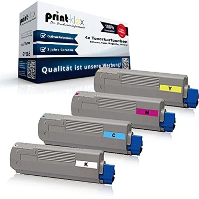 Abbildung von 4X Print Klex Tonerkartuschen kompatibel für Oki MC760 DN dnf dnfax Series MC770 MC780 Black Cya