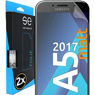 Abbildung von [2 Stück] Entspiegelte 3D Schutzfolien kompatibel mit Samsung Galaxy A5 (2017), hüllenfreundliche matte Displayschutz Folie, Schutz vor Schmutz und Kratzern, kein Schutzglas smart engineered