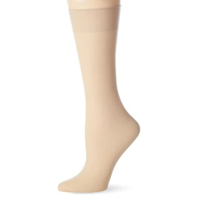 Abbildung von Nur Die Knie 30 DEN semi blickdichte transparente Nylon Socken matte Optik mit Komfortbund Kniestrümpfe Damen