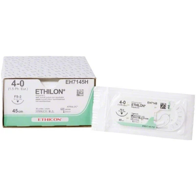 Abbildung von ETHILON Nylon Suture 4 0 schwarz 15 FS 2 36 Folien