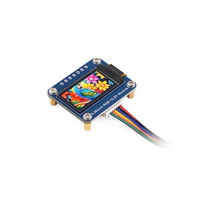 Abbildung von Waveshare 0.96inch OLED Display Modul für Raspberry Pi/Arduino/STM32, 64x128 Auflösung 65K Farben RGB Bildschirm, 3/4 wire SPI Schnittstelle, 3.3V / 5V