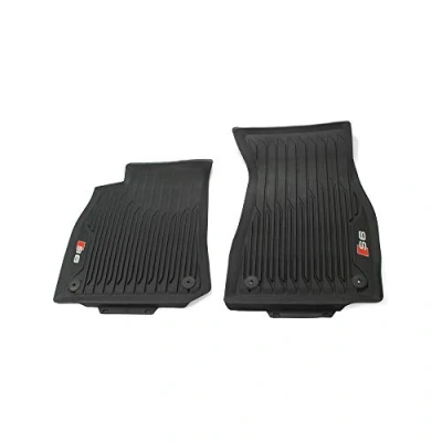 Abbildung von Audi 4K1061221A041 Gummi Fußmatten 2X vorn Gummimatten Allwettermatten rot/schwarz, mit S6 Schriftzug