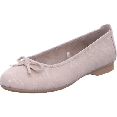 Abbildung von Jana Damen Ballerinas Elegant Vegan, Beige (Beige Print), 39 EU
