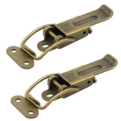 Abbildung von SO TECH® Möbelbeschlag 2 x Spannverschluss Catch #22 brüniert Kniehebelspanner Tischverbinder (2 St), Tischplattenverbinder Hebelverschluss