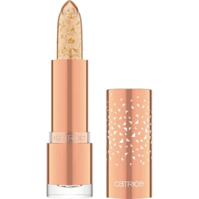 Abbildung von Catrice Glam In Gold Glow Lip Balm, Nr. 010, Transparent, feuchtigkeitsspendend, pflegend, farbanpassend, natürlich, glänzend, vegan, ölfrei, ohne Parabene, Mikroplastikpartikel, 1er Pack (3.5g)