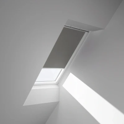 Abbildung von VELUX Verdunklungsrollo &quot;DKL PK08 0705SWL&quot;, verdunkelnd, Verdunkelung, ohne Bohren, in Führungsschienen, weiße Führungsschienen &amp; Griffleiste