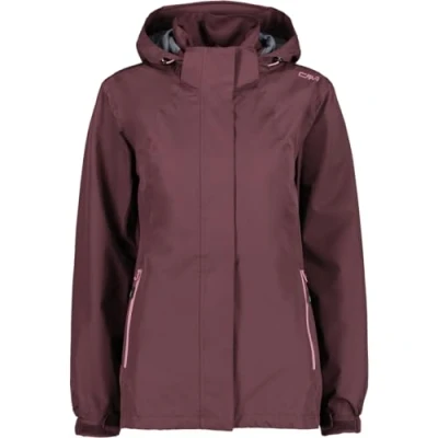 Abbildung von CMP Damenjacke mit Reißverschluss und atmungsaktiver Kapuze, Pflaume, XL