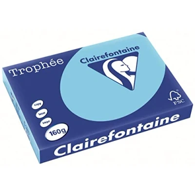 Abbildung von 4 x Clairefontaine Kopierpapier Trophee A3 160g/qm VE=250 Blatt blau