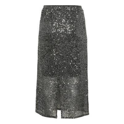 Abbildung von Kaffe Curve Alinienrock, Damen, Größe: 50/52, Silver sequin