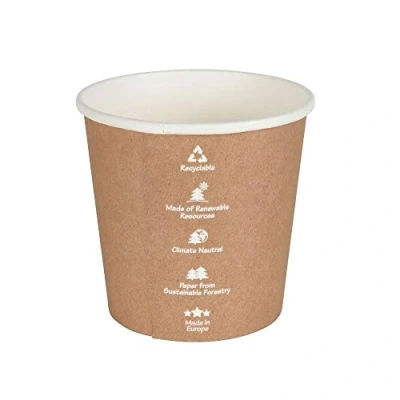 Abbildung von GREENBOX Karton Universalbecher 300 ml 25 Stück Pappbecher to go biobeschichtet Ø 91 mm, umweltfreundlich, stabil &amp; recycelbar, aus nachhaltiger Forstwirtschaft