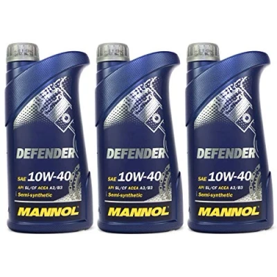 Abbildung von Motoröl Öl 3 Liter Mannol Defender 10W 40 teilsynthetisch API SL/CF Mercedes VW