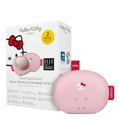 Abbildung von Geske SMARTAPPGUIDED Sonic WARM COOL MASK 8 IN 1 Gesichtspflege Zubehör, Größe: One Size, Hello kitty purple