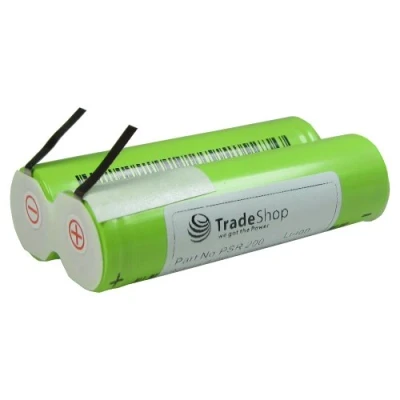 Abbildung von Trade Shop Hochleistungs LI Ion Akku 7,2V/7,4V / 2200mAh für Bosch Prio Schleifmaschine Multischleifer, PSR200 PSR 200 7.2 Akkuschrauber ersetzt BST200 BST