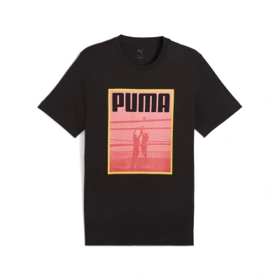 Abbildung von Puma Graphics Volley Tshirt print, Herren, Größe: XS, Black