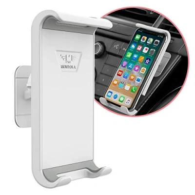 Abbildung von MONTOLA KFZ Handyhalterung Autohalter Armaturenbrett, EINHANDHALTERUNG Universal Handyhalter Auto Zubehör weiß