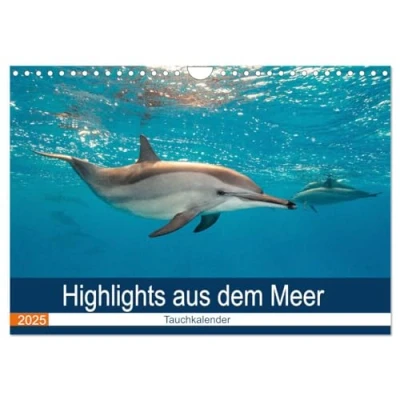 Abbildung von Highlights aus dem Meer Tauchkalender (Wandkalender 2025 DIN A4 quer), CALVENDO Monatskalender