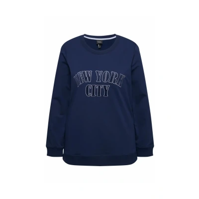 Abbildung von Ulla Popken Sweatshirt, Damen, Größe: 42/44, Inky blue