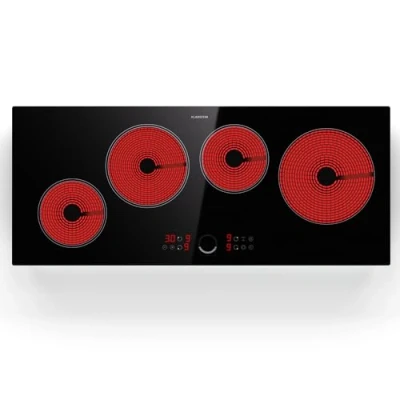 Abbildung von Klarstein Induktions Kochfeld CP4 Virtu 90BK Slim Slim, Kochfelder Hob 4 Zonen Glaskeramik Touch