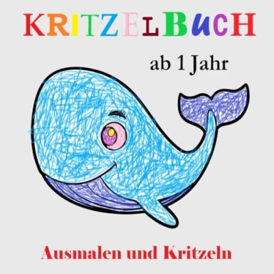 Abbildung von Kritzelbuch ab 1 Jahr: Malbuch mit 50 süßen Tiermotiven zum Ausmalen und Kritzeln Mein erstes großes Ausmalbuch