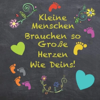 Abbildung von Kleine Menschen brauchen so Große Herzen wie deins / Geschenk für Erzieherin, Erzieher Abschied vom Kindergarten Kita Abschiedsgeschenk Beste Erzieherin oder