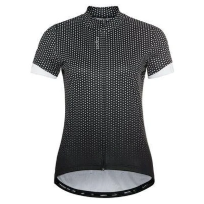 Abbildung von ODLO FULL ZIP Essential Print Cyclingtrikot Black white, Damen, Größe: 40, white