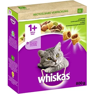 Abbildung von Whiskas 1+ lecker gefüllte Knackkits mit Lamm