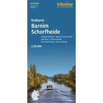 Abbildung von Radkarte Barnim Schorfheide (RK BRA06): Angermünde Bad Freienwalde Bernau Eberswalde Oranienburg Strausberg1:75.000 (Bikeline Radkarte)