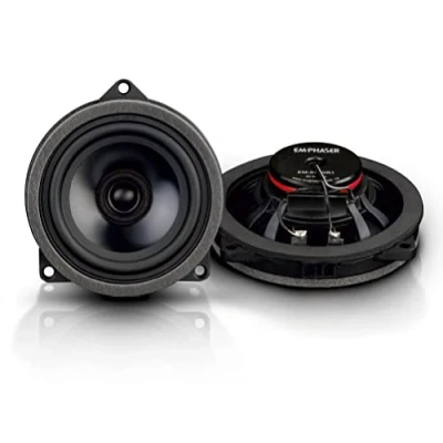 Abbildung von EMPHASER EM BMWR1 10 cm Koaxial System, Autolautsprecher, kompatibel mit BMW und Mini, Plug &amp; Play Lautsprecher Set für Türeinbau