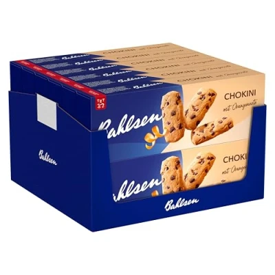 Abbildung von Bahlsen Chokini 12er Pack Mürbegebäck mit Schokostückchen und Orangennote (12 x 150 g)
