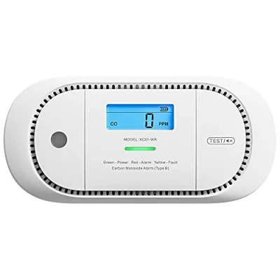 Abbildung von X Sense Funkvernetzter CO Melder mit austauschbarer Batterie, Kohlenmonoxid Melder, LCD Display und Spitzenwertspeicher, gemäß der Norm EN 50291, XC01 WR, 1 Stück