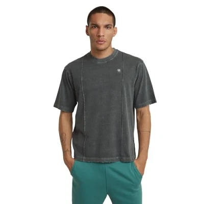 Abbildung von G Star RAW Men&#039;s Overdyed destroyed boxy r T Shirt, Grau (gs grey gd D24631 C756 C496), S