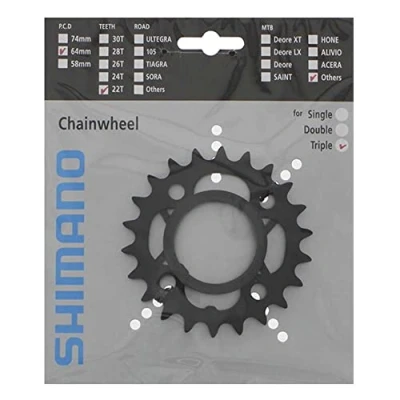 Abbildung von Kettenblatt 22z Shimano Acera FC M391/M430 Für Kettenschutz Schwarz