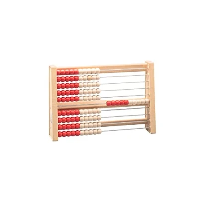 Abbildung von WISSNER® aktiv lernen 100 er Rechenrahmen rot/weiss RE Wood®