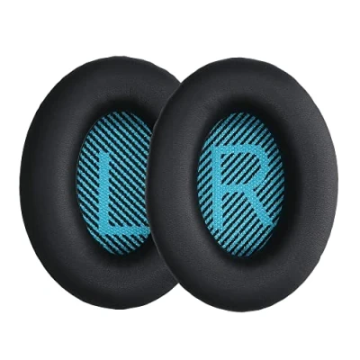 Abbildung von kwmobile 2x Ohr Polster für Bose Soundlink Around Ear Wireless II Ohrpolster (Ohrpolster Kopfhörer Kunstleder Over Headphones)