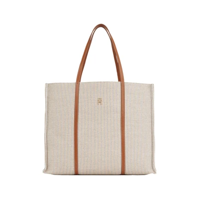 Abbildung von Tommy Hilfiger Premium Beach TOTE Shopping Bag, Damen, Größe: One Size, Beige
