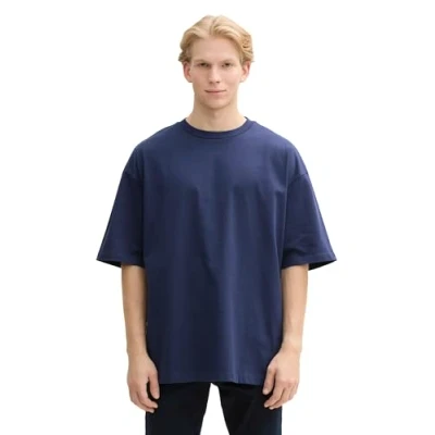Abbildung von TOM TAILOR Denim Herren 1035912 T Shirt, 34590 Dark Blueberry, L