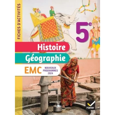 Abbildung von Fiches d&#039;activités Histoire Géographie EMC 5e Ed. 2024 Cahier élève