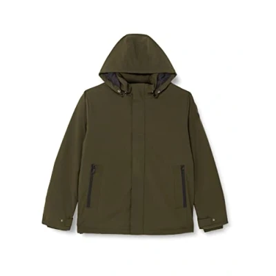 Abbildung von CMP Leichte Herren Softshelljacke mit abnehmbarer Kapuze, Ölgrün, 56